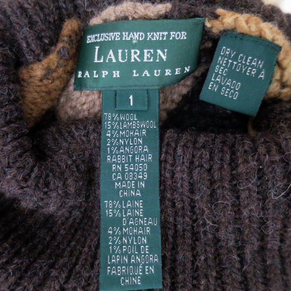 Ralph Lauren Hand Knit Granny Square Patchwork Poncho - Picture 8 of 8